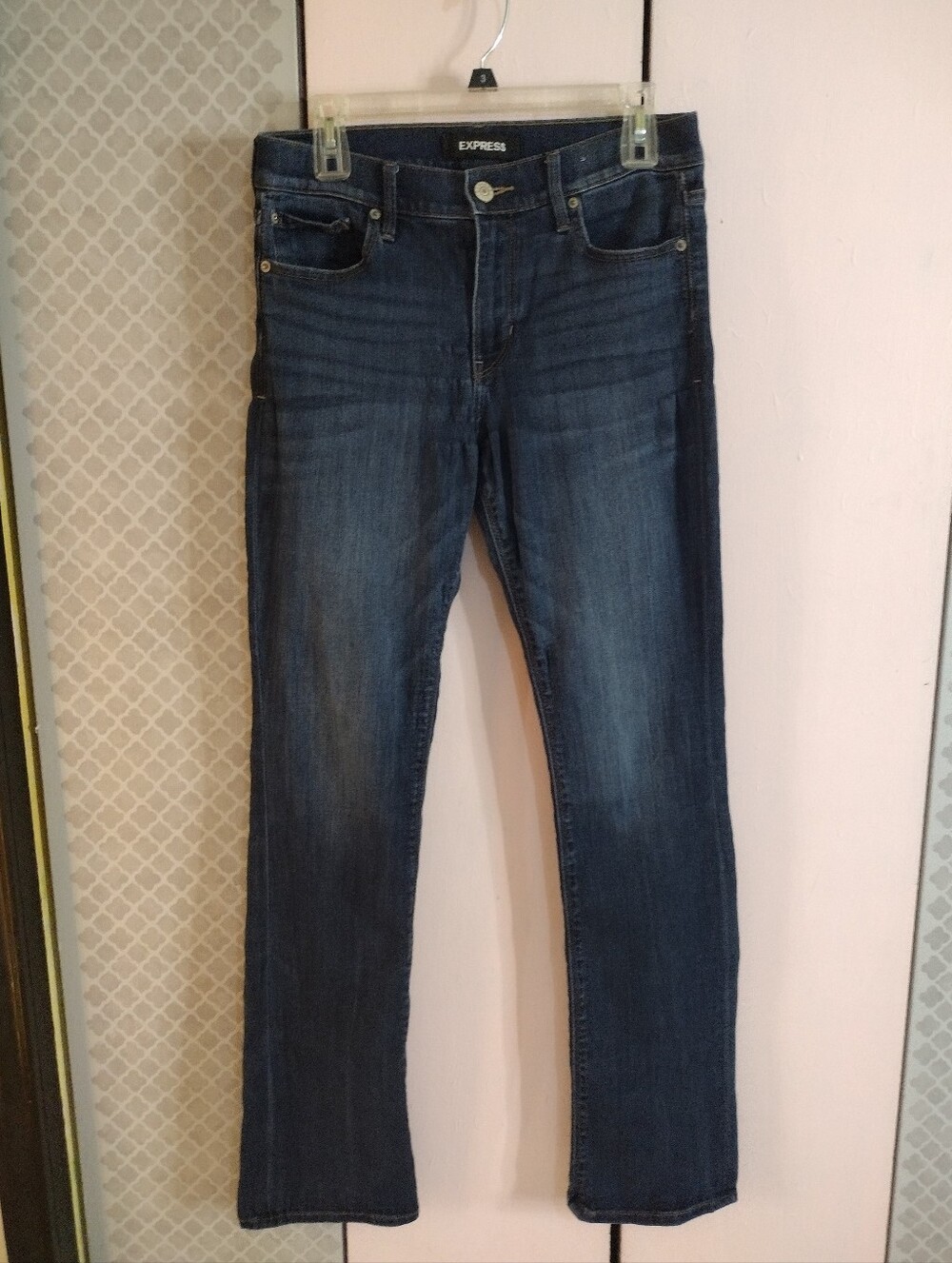 Express Mid-Rise Dark Blue Women’s Jeans